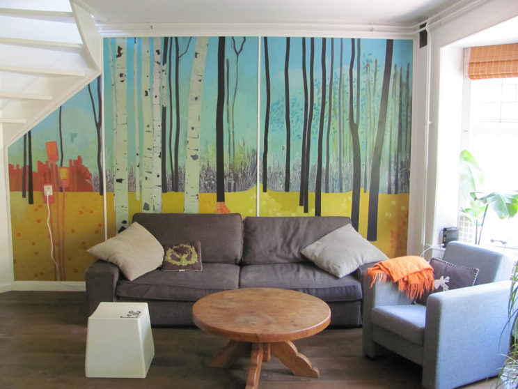 Jana's Birch Forest wall painting